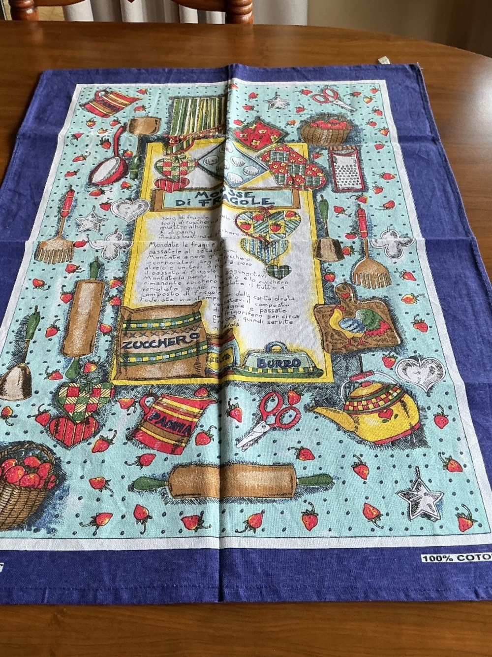 Beautiful Italian kitchen Tea towel. New never used.